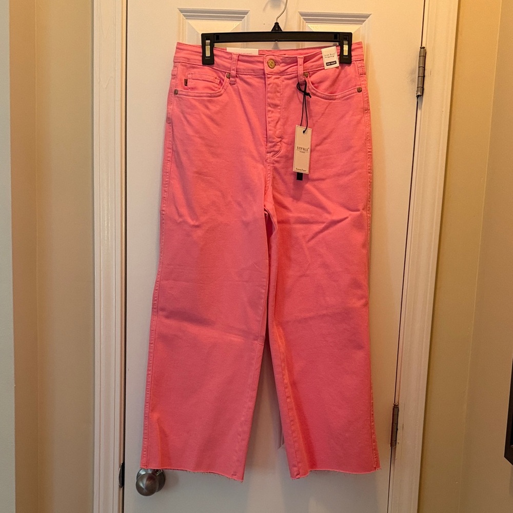 Judy Blue Pink High-Rise Wide-Leg Jeans